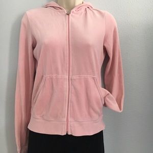 JUICY COUTURE PINK ZIPPERED HOODIE
